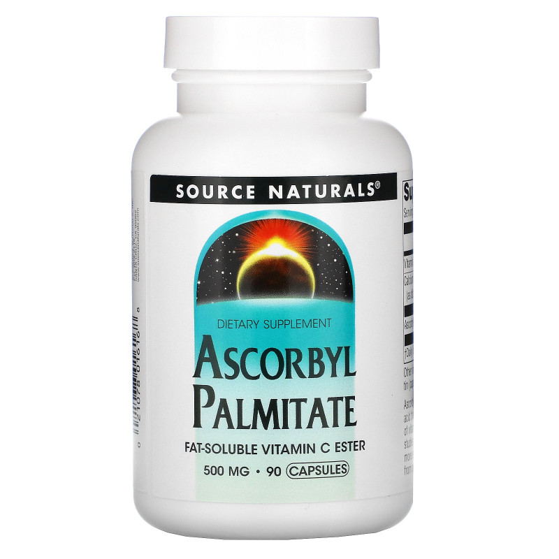 Source Naturals, Аскорбилпальмитат, 500 мг, 90 капсул