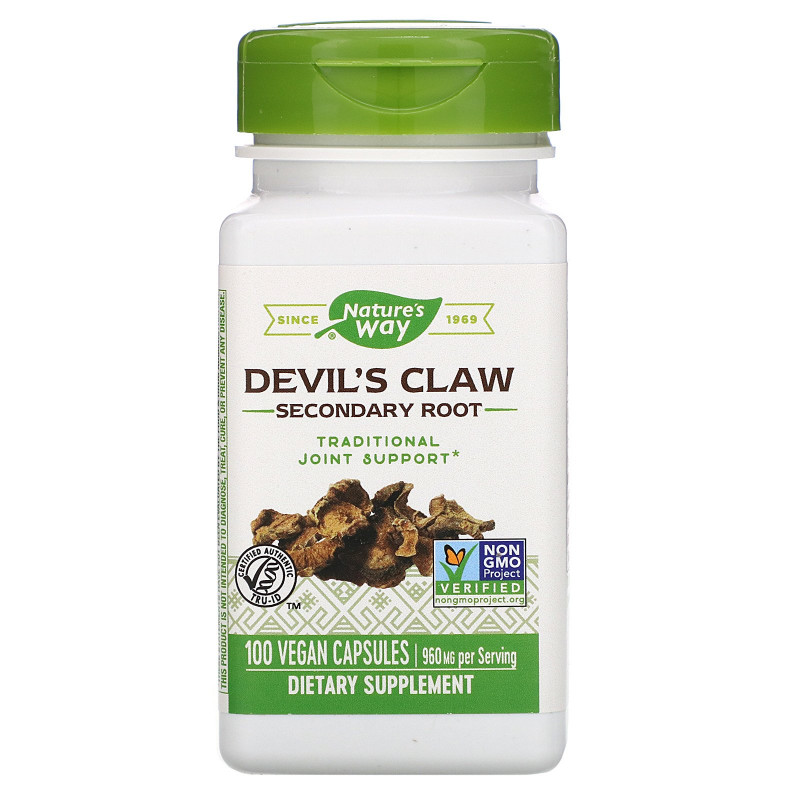 Nature's Way, Devil's Claw, Secondary Root, 480 mg, 100 Vegetarian Capsules