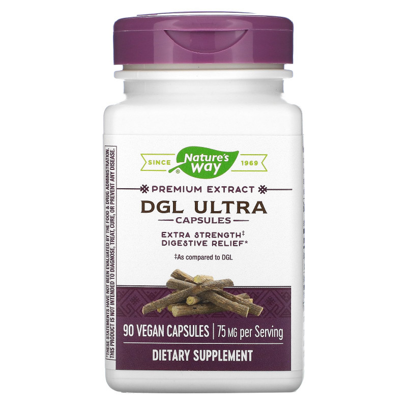 Nature's Way, DGL Ultra, 75 mg, 90 Vegan Capsules