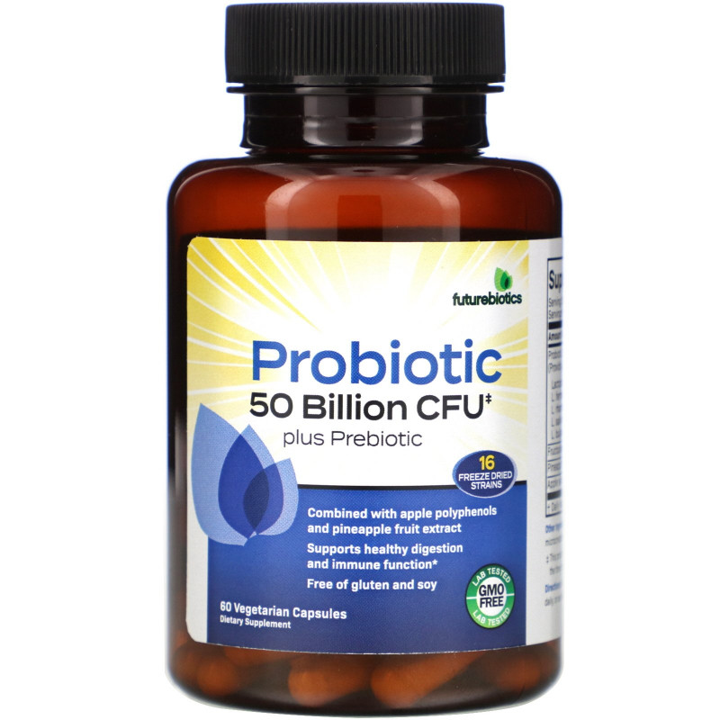 FutureBiotics, Probiotic Plus Prebiotic, 50 Billion CFU, 60 Vegetarian Capsules