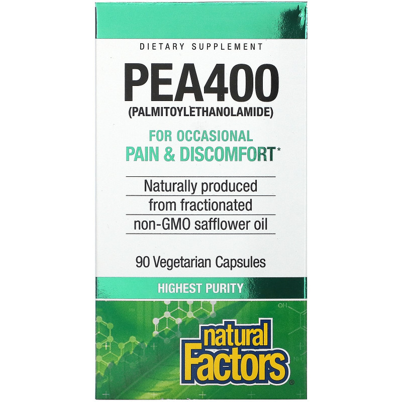 Natural Factors, PEA400, 90 Vegetarian Capsules