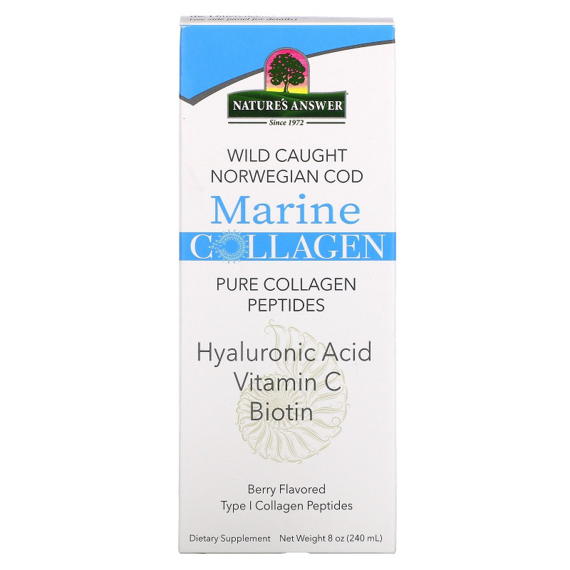 Nature's Answer, Marine Collagen, Wild Caught Norwegian Cod, Berry Flavored, 8 oz (240 ml)