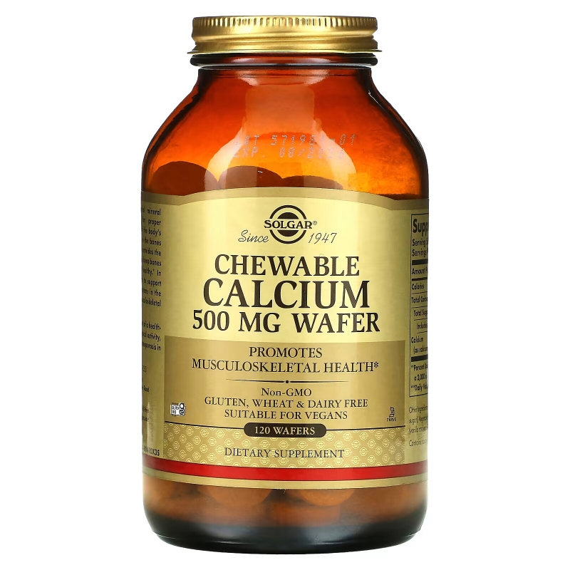 Solgar, Chewable Calcium, 500 mg, 120 Wafers