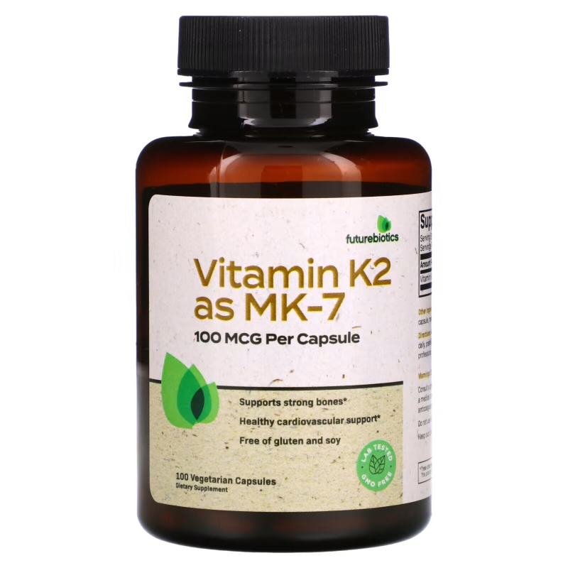 Futurebiotics, Vitamin K2 as MK-7, 100 mcg, 100 Vegetarian Capsules