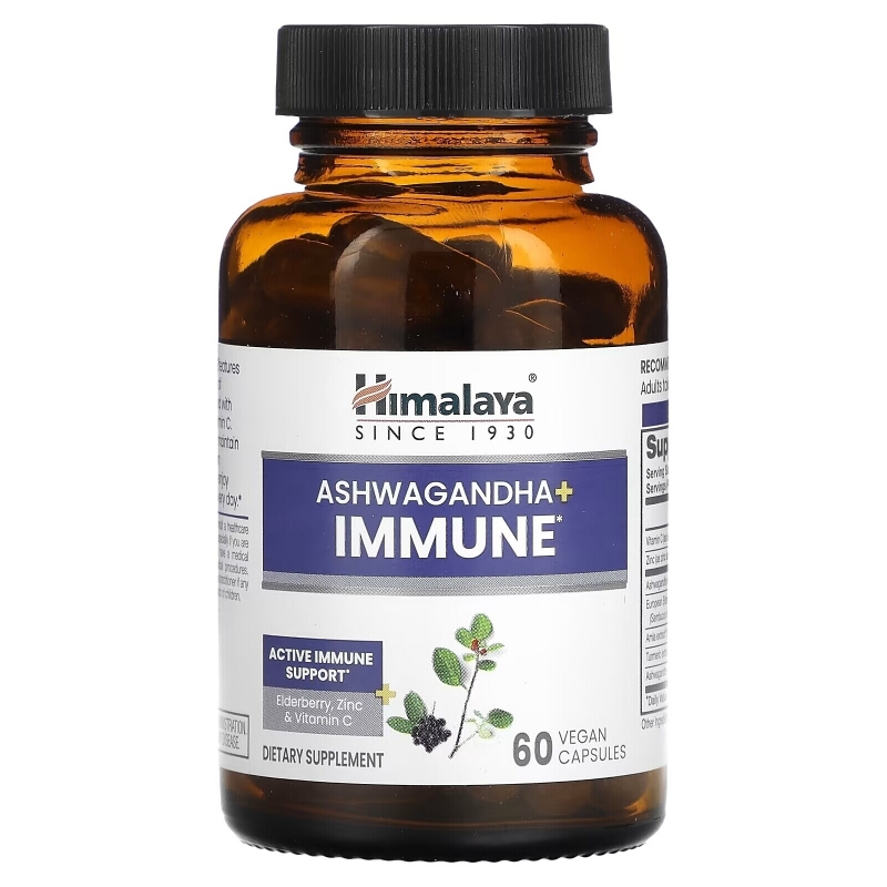 Himalaya, Ashwagandha + Immune , 60 Vegan Capsules