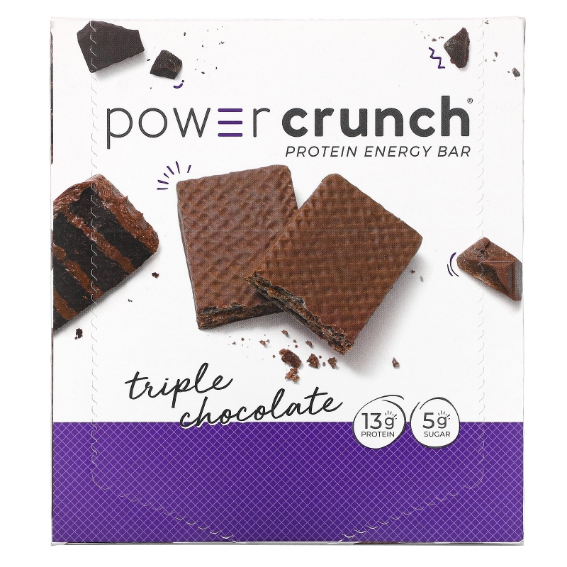 BNRG, Power Crunch Protein Energy Bar, Original Triple Chocolate, 12 Bars, 1.4 oz (40 g) Each