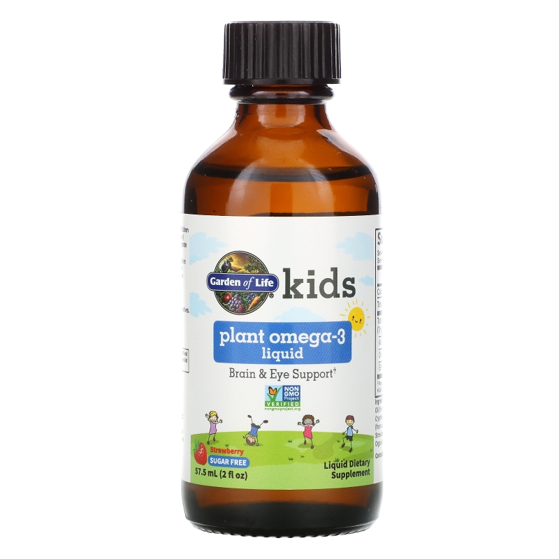 Garden of Life, Kids Plant Omega-3, Strawberry 2 fl oz (57.5 mL)  Liquid