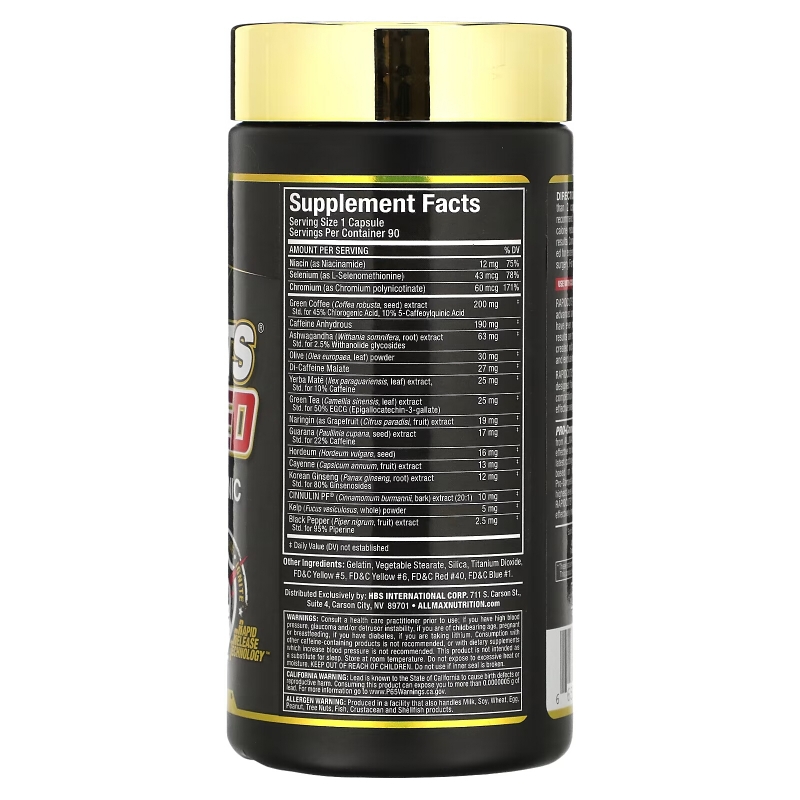 ALLMAX Nutrition, Rapidcuts Shredded With Ashwagandha, 90 Capsules