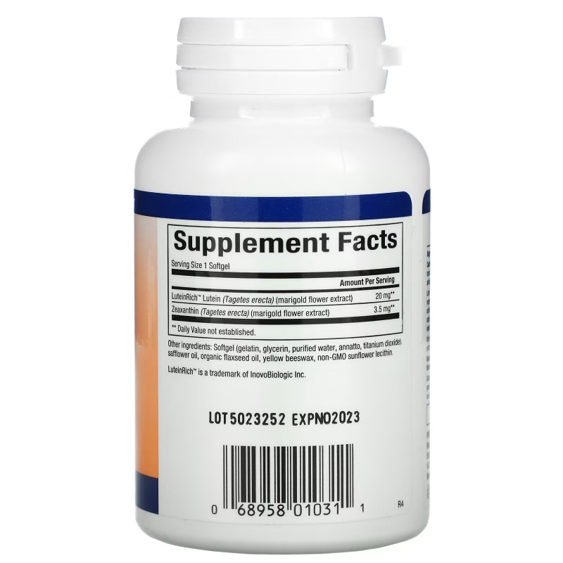 Natural Factors, Lutein, 20 mg , 30 Softgels