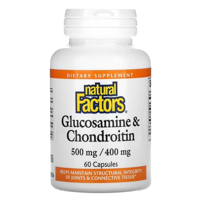 Natural Factors, Glucosamine & Chondroitin, 500 mg/400 mg, 60 Capsules