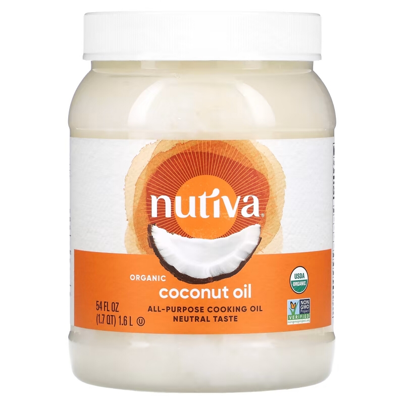 Nutiva, Органическое кокосовое масло, рафинированное, 1,6 л (54 жидк. унции)