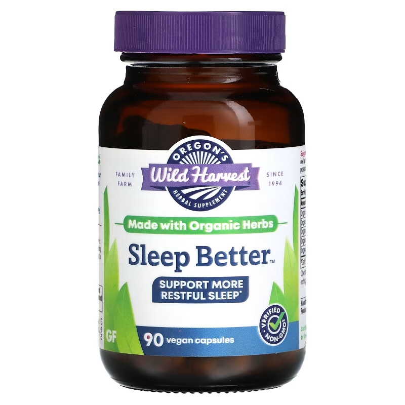 Oregons Wild Harvest, Sleep Better, 90 Vegan Capsules