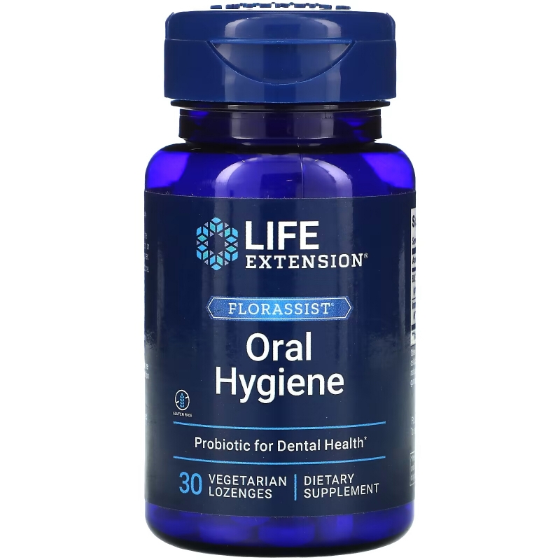 Life Extension, Florassist, средство гигиены полости рта, 30 пастилок