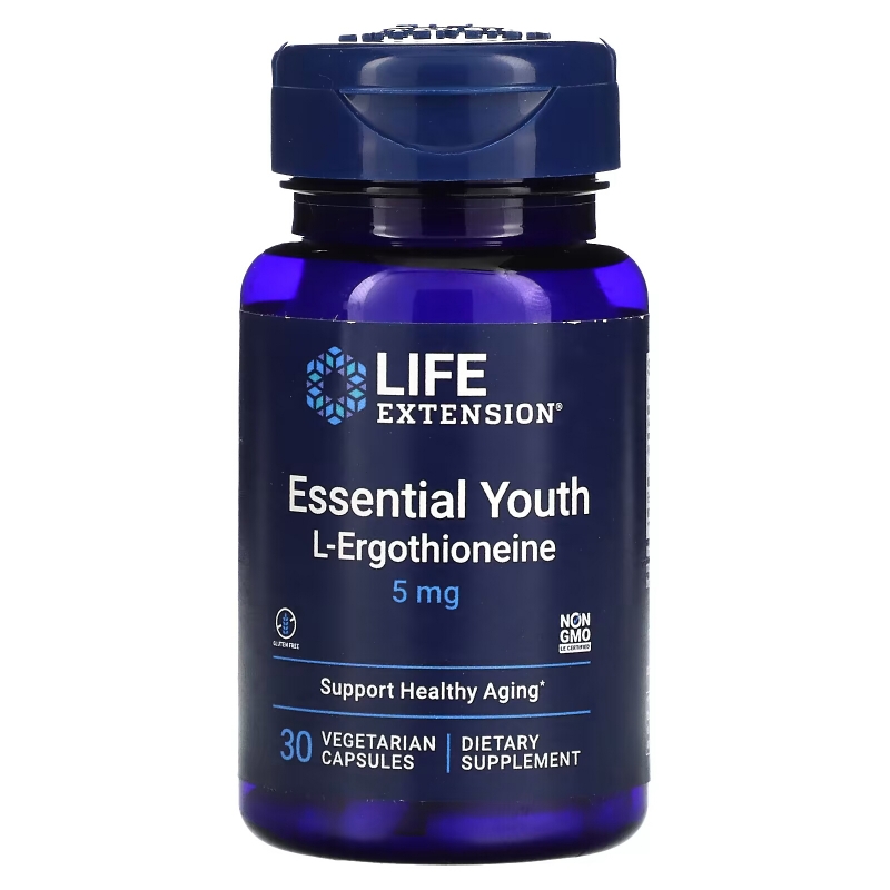 Life Extension, Essential Youth L-Ergothioneine, 5 mg, 30 Vegetarian Capsules