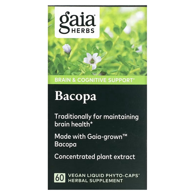 Gaia Herbs, Bacopa, 60 Vegan Liquid Phyto-Caps