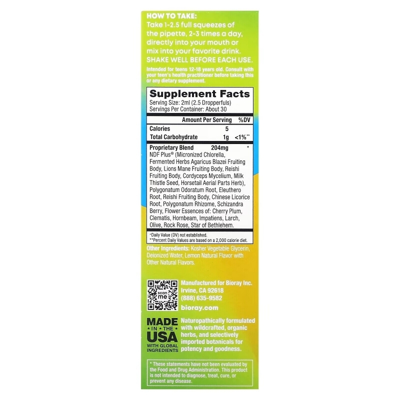 Bioray Inc., Rayz, Thinking Cap, Naturopathic Herbal Drops, Lemon, 2 fl oz (59 ml)