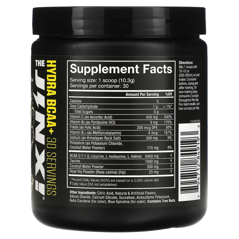 JNX Sports, The Hydra BCAA+, Lemon Lime, 10.8 oz (309 g)