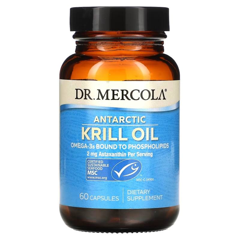 Dr. Mercola Масло криля 60 капсул заполненных жидкостью