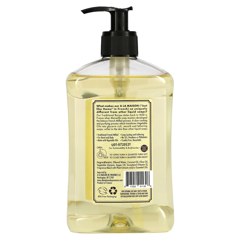 A La Maison de Provence Hand and Body Soap Fig and Basil 16.9 fl oz (500 ml)