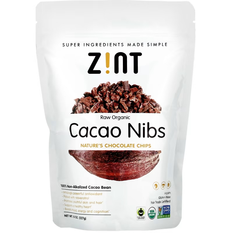 Zint, Raw Organic Cacao Nibs, 8 oz (227 g)