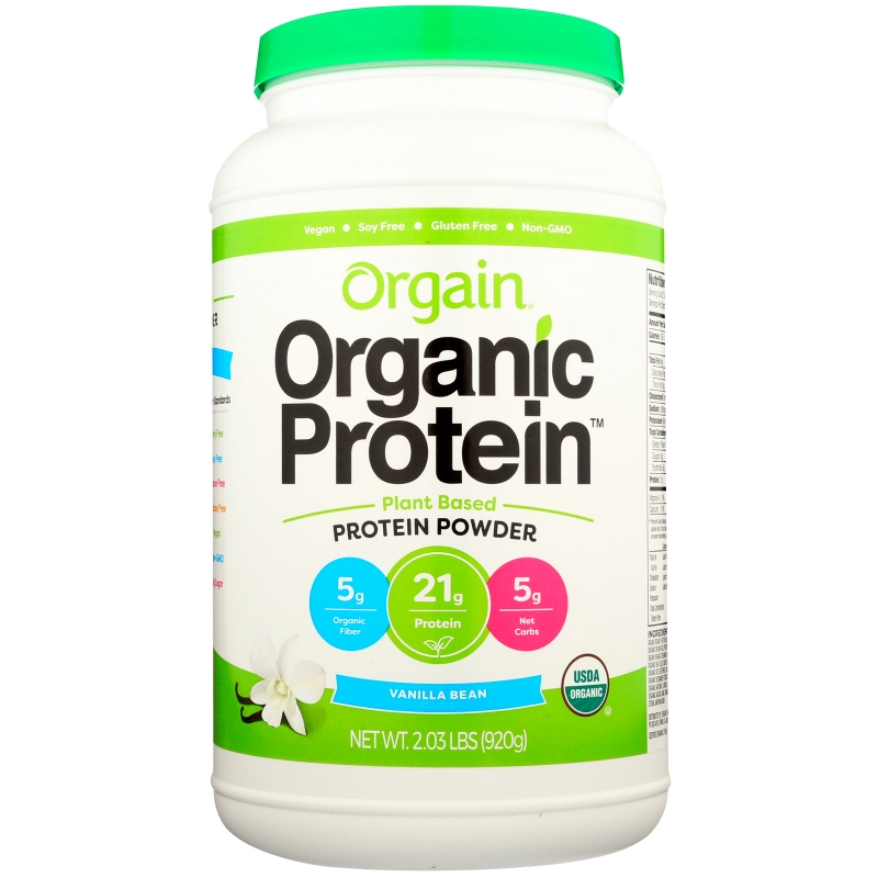 Orgain, Organic Protein Plant Based Powder, Sweet Vanilla Bean, 2.03 lbs (920 g)