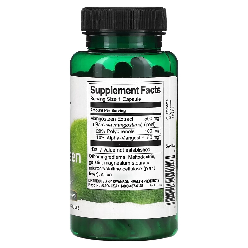 Swanson, Mangosteen, 500 mg, 90 Capsules