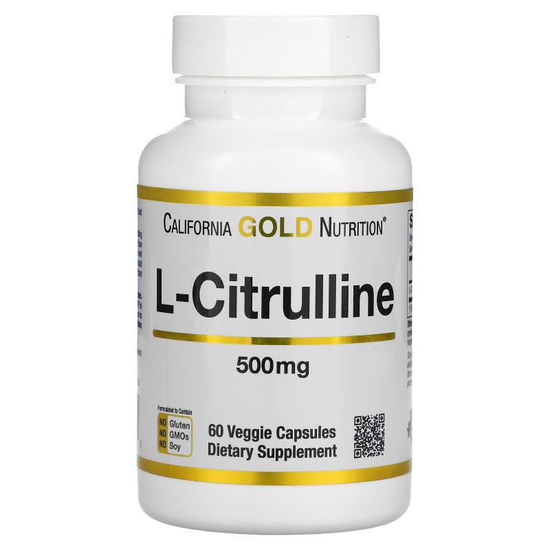 California Gold Nutrition, L-цитруллин, Kyowa Hakko, 500 мг, 60 растительных капсул