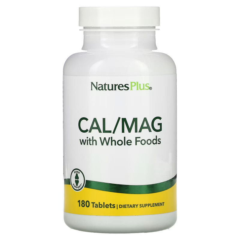 NaturesPlus, Cal/Mag with Whole Foods, 180 Tablets